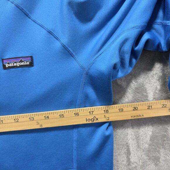 Patagonia Hoodie Jacket Womens Medium Blue Polartec Power Stretch Zip Fleece - Picture 11 of 11